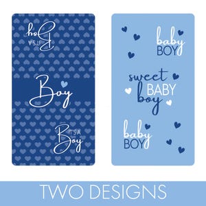 It's a Boy Blue Baby Shower Candy Wrapper for Miniatures Chocolate Bars, 42 Stickers, Navy Blue Sweet Baby Boy Baby Shower Labels image 6