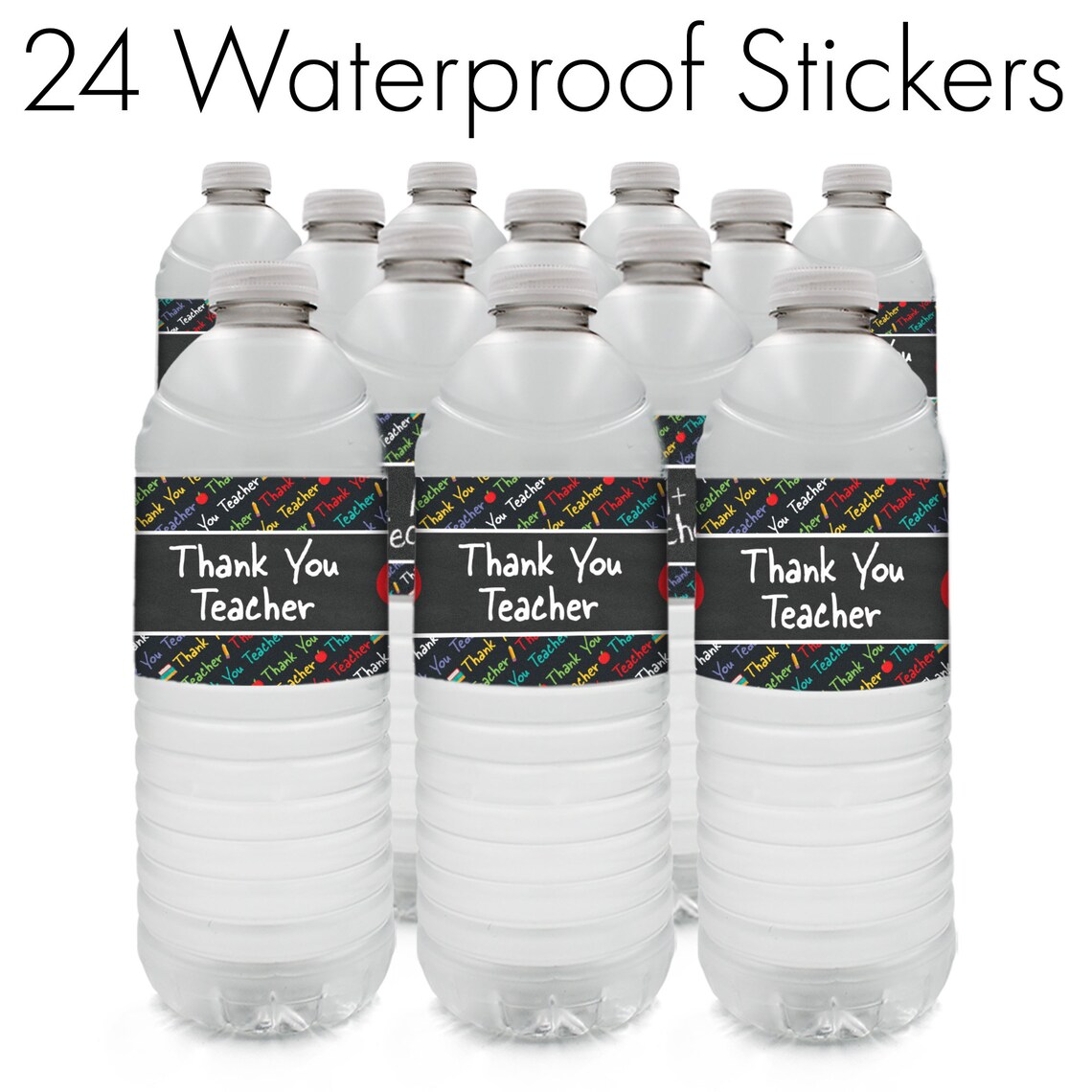Teacher Appreciation Week Water Bottle Labels Thank You | Etsy