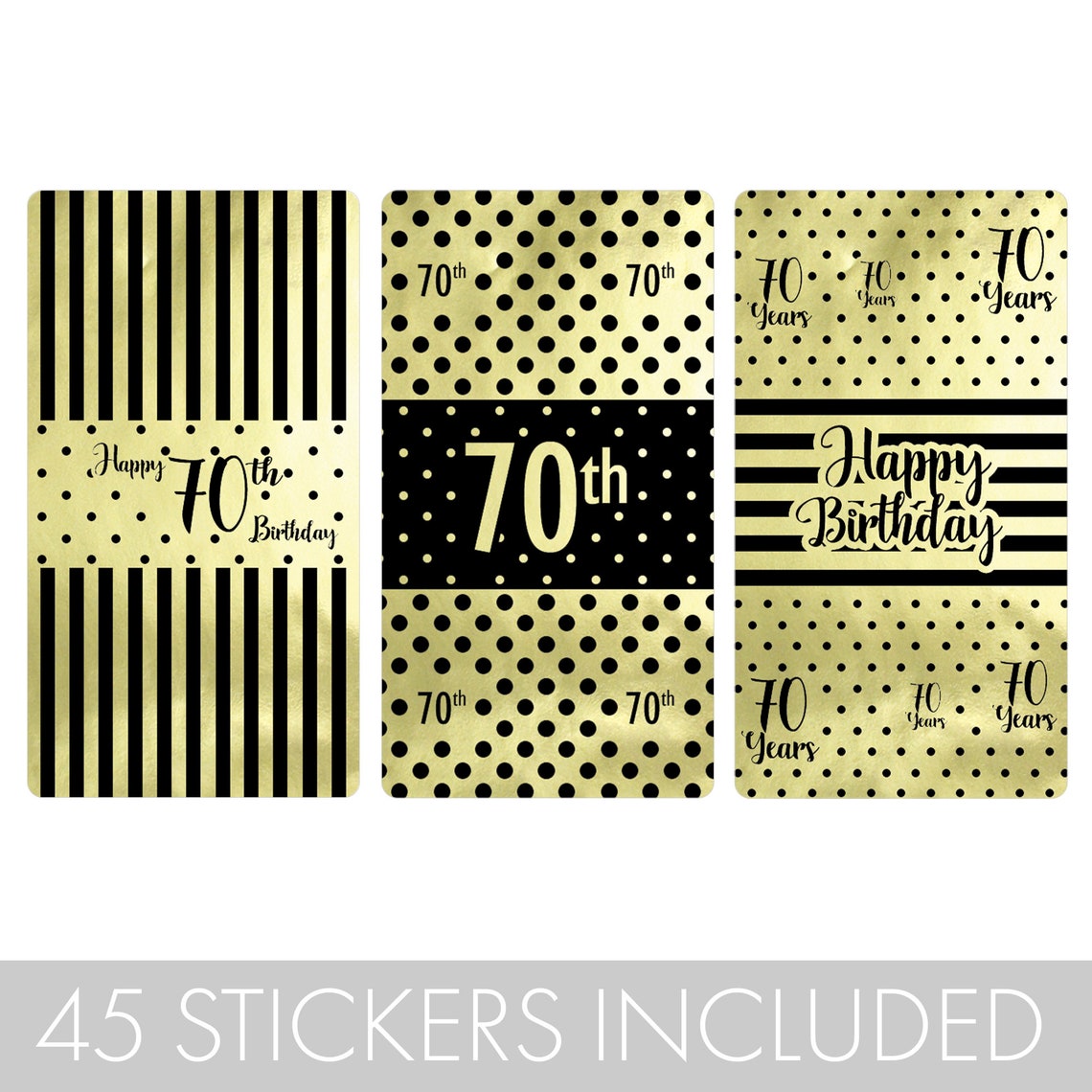 70th Birthday Candy Wrappers for Miniature Chocolate Bars - Etsy