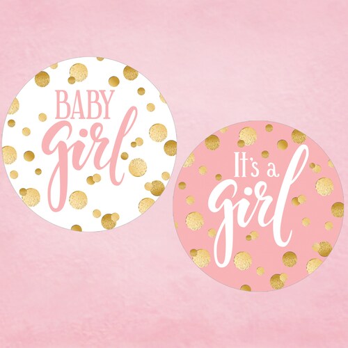 Blue & Gold "It's A Boy" Baby Shower Stickers - 2 Inch Round Labels, 50 Count For Favors, Jars, & Decor