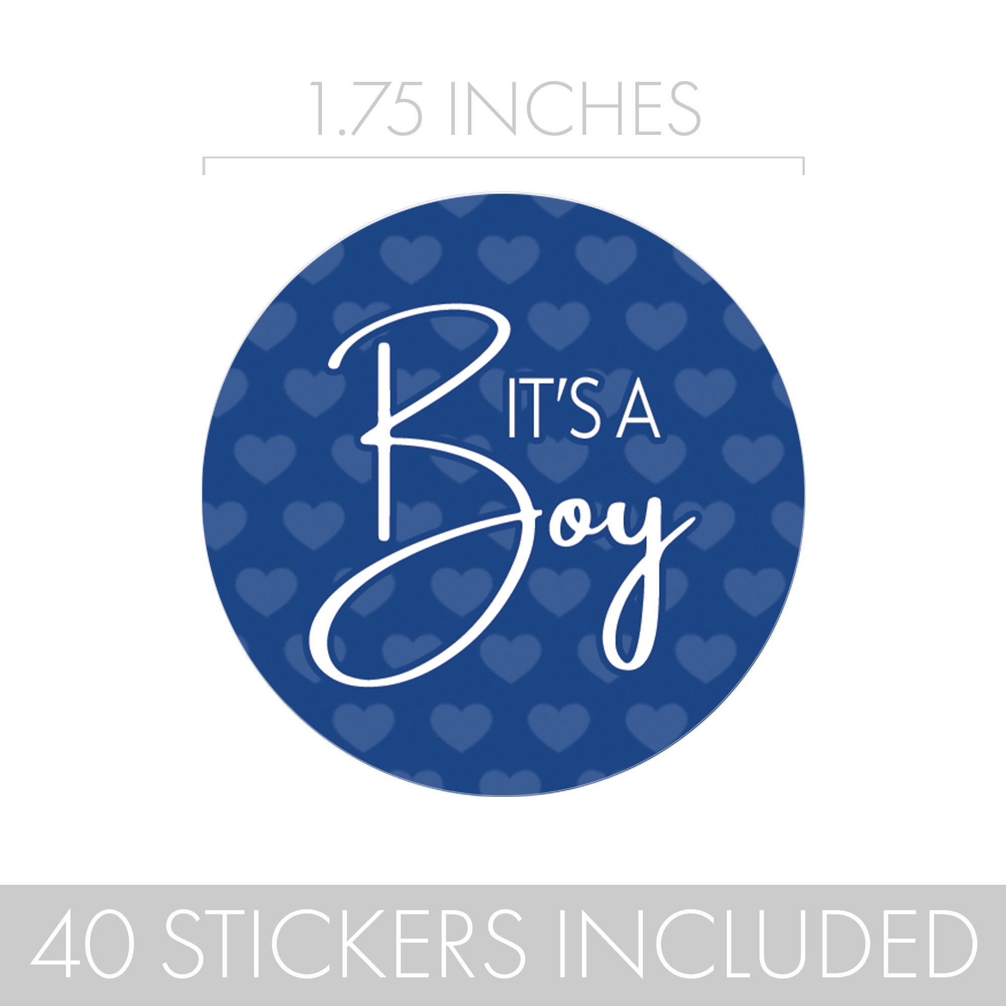 Blue It's a Boy Baby Shower Party Favor Stickers - Sweet Baby Boy - 180  Stickers