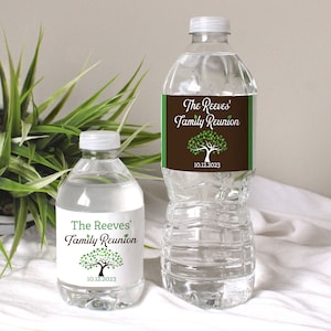 personalized family reunion water bottle favors stickers party labels table decoration centerpiece