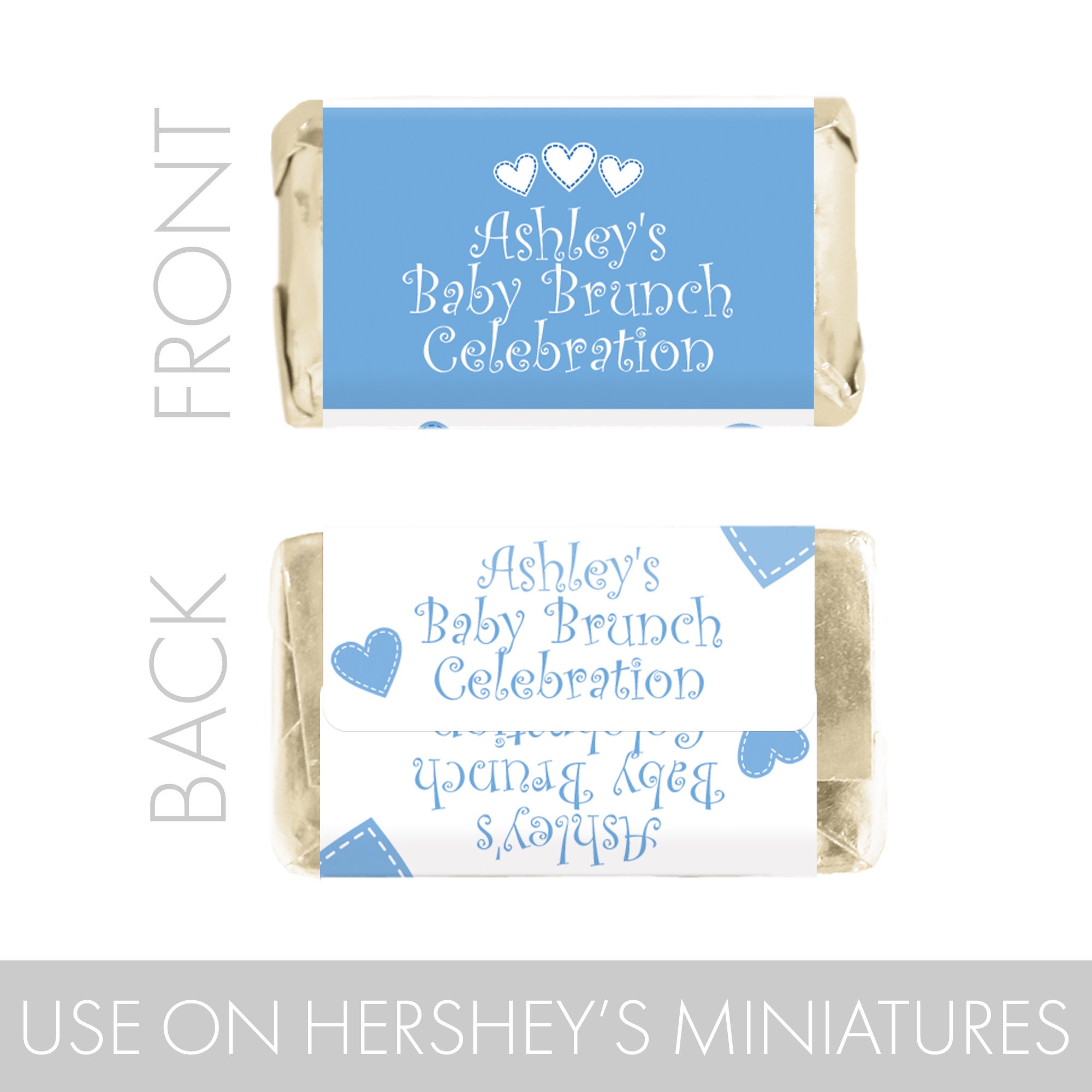 Custom It's a Boy Baby Shower Candy Wrappers for Miniature - Etsy