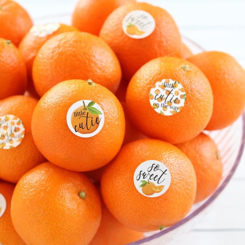 Little Cutie Baby Shower Decorations Cutie Orange Baby Shower Etsy