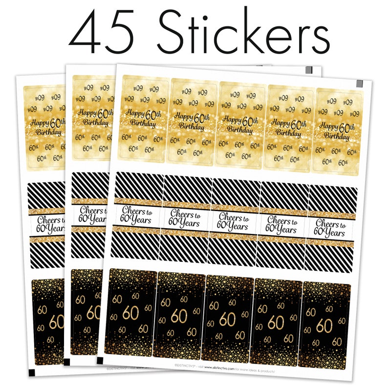 Free Printable 60th Birthday Candy Wrappers