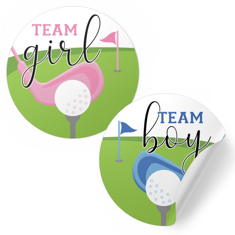 Golf Gender Reveal Decorations, What Will Our Little Caddie Be, Team ...