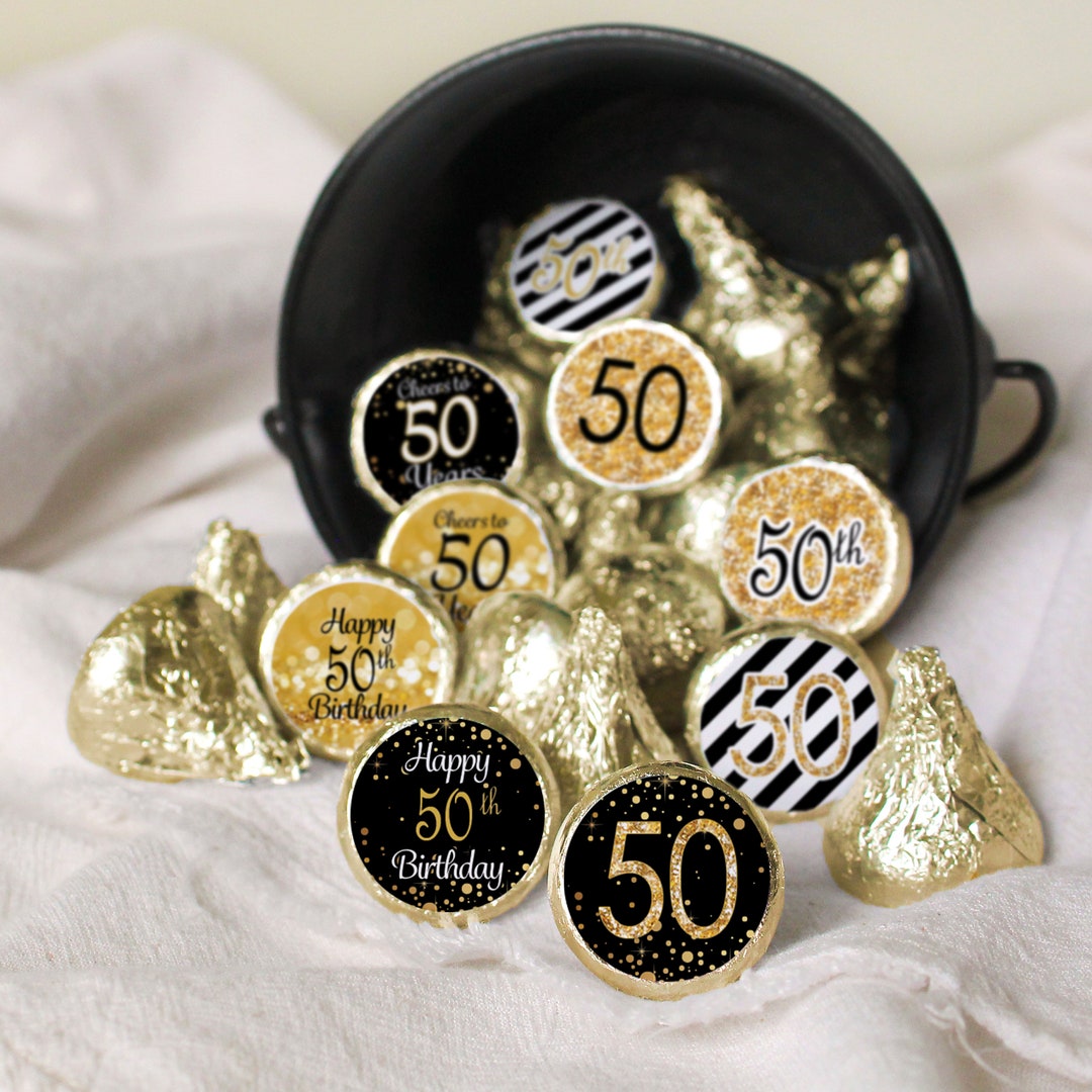 50th Birthday Party Decorations Black and Gold 50th Birthday - Etsy