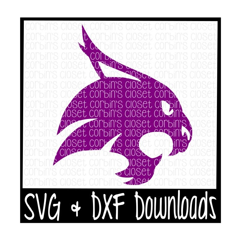 Bobcat * Powercat Mascot Cutting File - SVG & DXF Files - Silhouette …