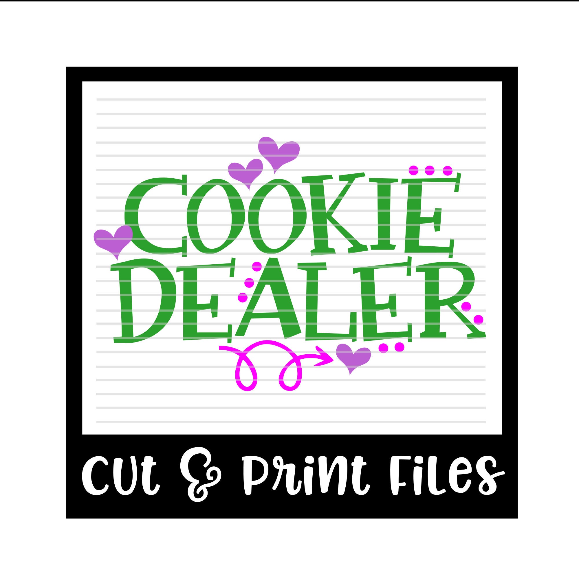 Download Cookie Dealer Cut File SVG & DXF Files Silhouette Cameo | Etsy