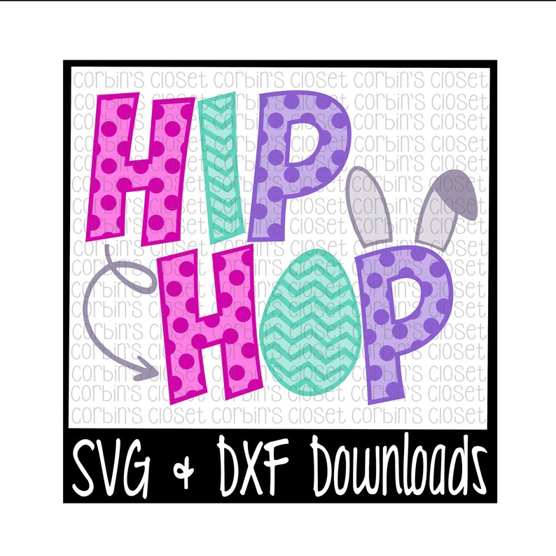 Download Easter SVG Hip Hop Bunny Cut File DXF & SVG Files | Etsy