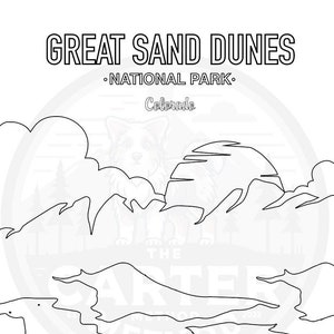 Great Sand Dunes National Park Coloring Sheet (8.5"x11") - Etsy