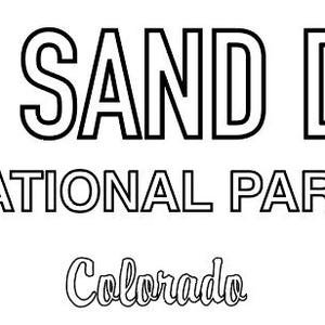 Great Sand Dunes National Park Coloring Sheet (8.5"x11") - Etsy