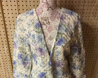 Vintage Women's Sweater Jacket Medium .  Long Sleeve . Women's Jacket . Button Jacket Casual Jacket Ladies Jacket Spring Jacket NWT . NOS