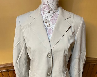 Women's Beige Jacket . Button Jacket . Size 10 Medium. Women's Jacket . Long Sleeve . Women's Casual Jacket . Ladies Jacket