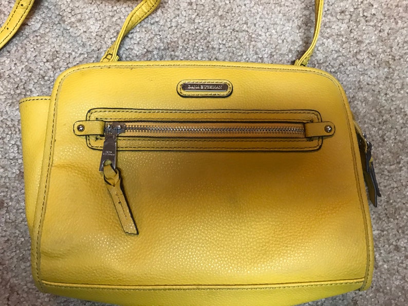 Yellow Faux Leather Purse . Golden Rod Yellow. Purse . Single Shoulder