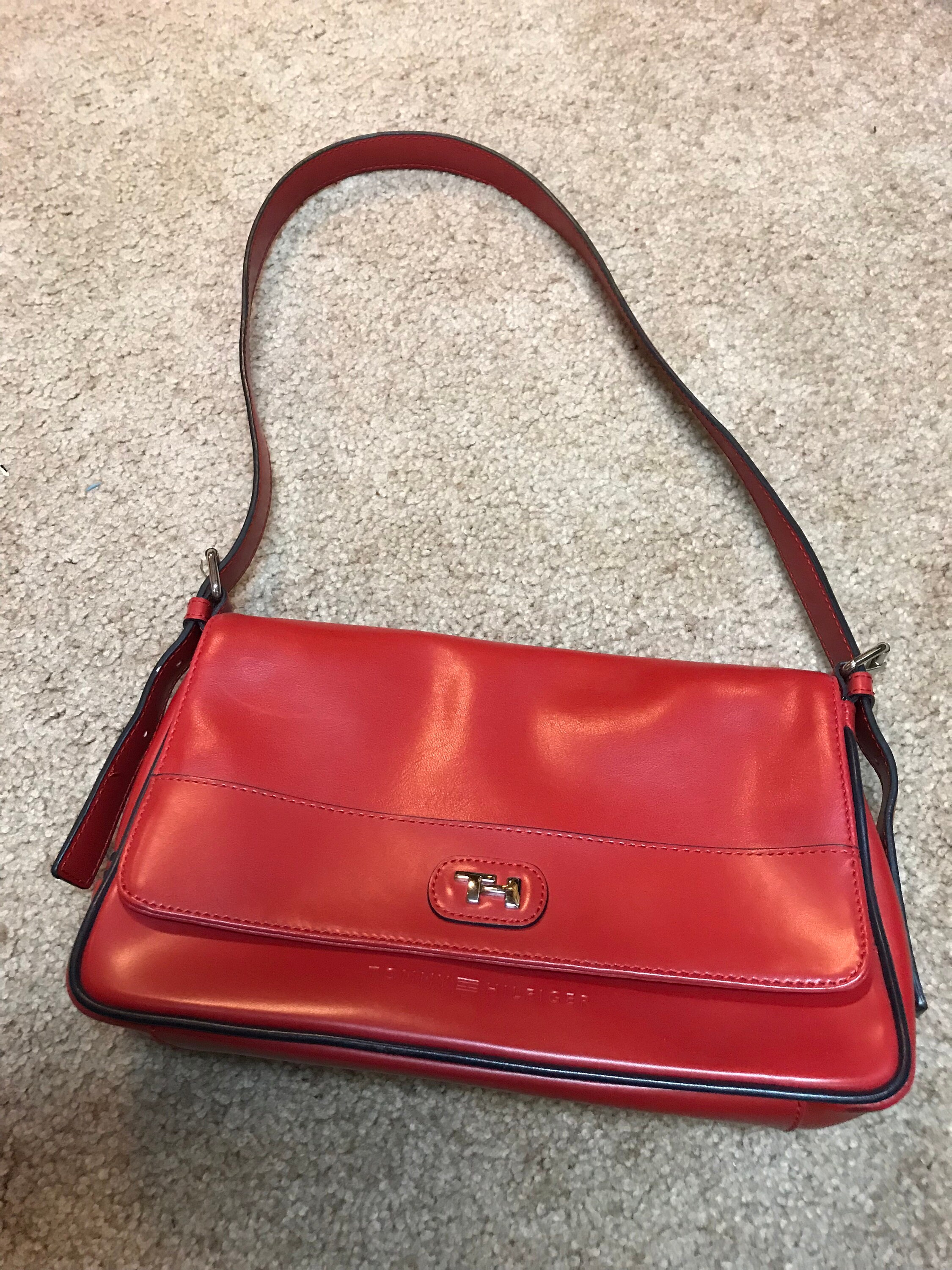 Red Faux Leather Purse . Red . Purse . Single Strap . Purse . Etsy