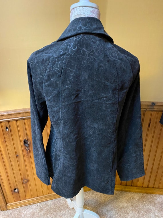 Women's Black Gray Corduroy Jacket . Light Weight… - image 4