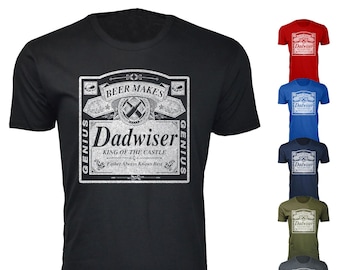 Men's Father's Day Beer Makes Dadwiser Crew Neck T-Shirt