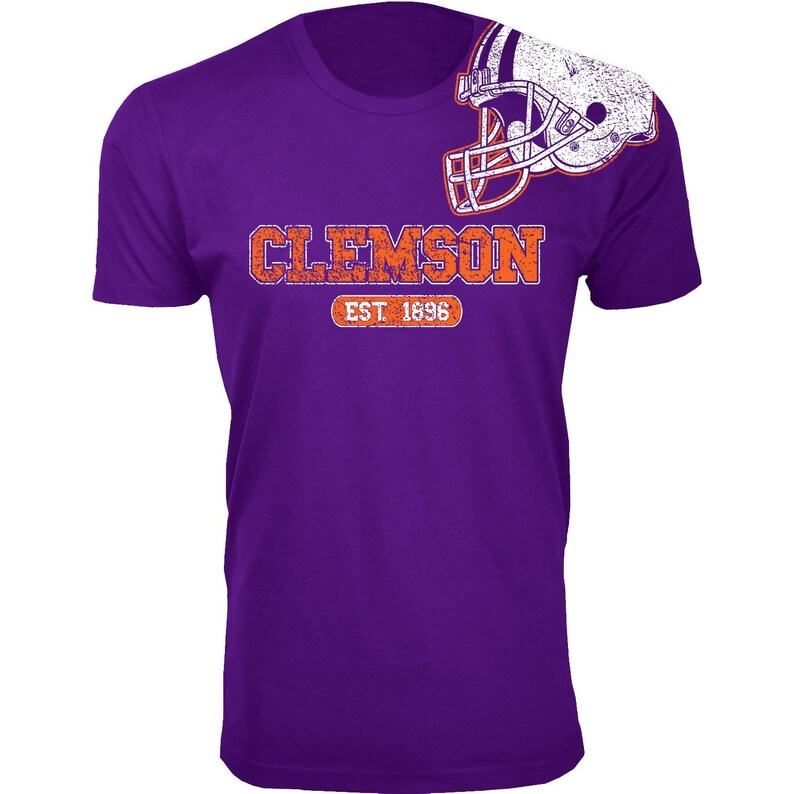 Men's Awesome College Football Helmet CLEMSON Tshirts Etsy