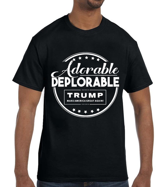 Donald Trump Women/'s T-Shirt I/'m Deplorable Vote Trump President 2016 Black Tee