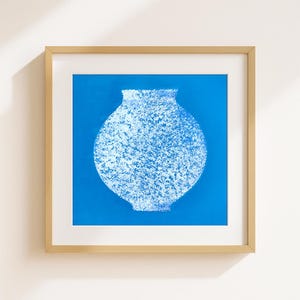 Impresión de jarrones lunares modernos, arte mural de cerámica coreana imprimible, decoración minimalista para el hogar, póster de jarrón tradicional, estilo wabi-sabi, descarga digital