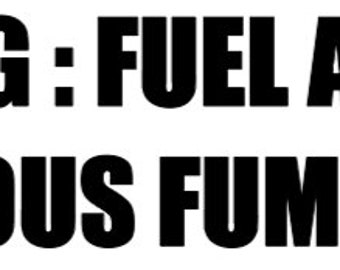 Fuel Warning Automotive Vinyl Sticker Mech Gundam Decal