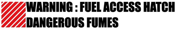Fuel Warning Automotive Vinyl Sticker Mech Gundam Decal