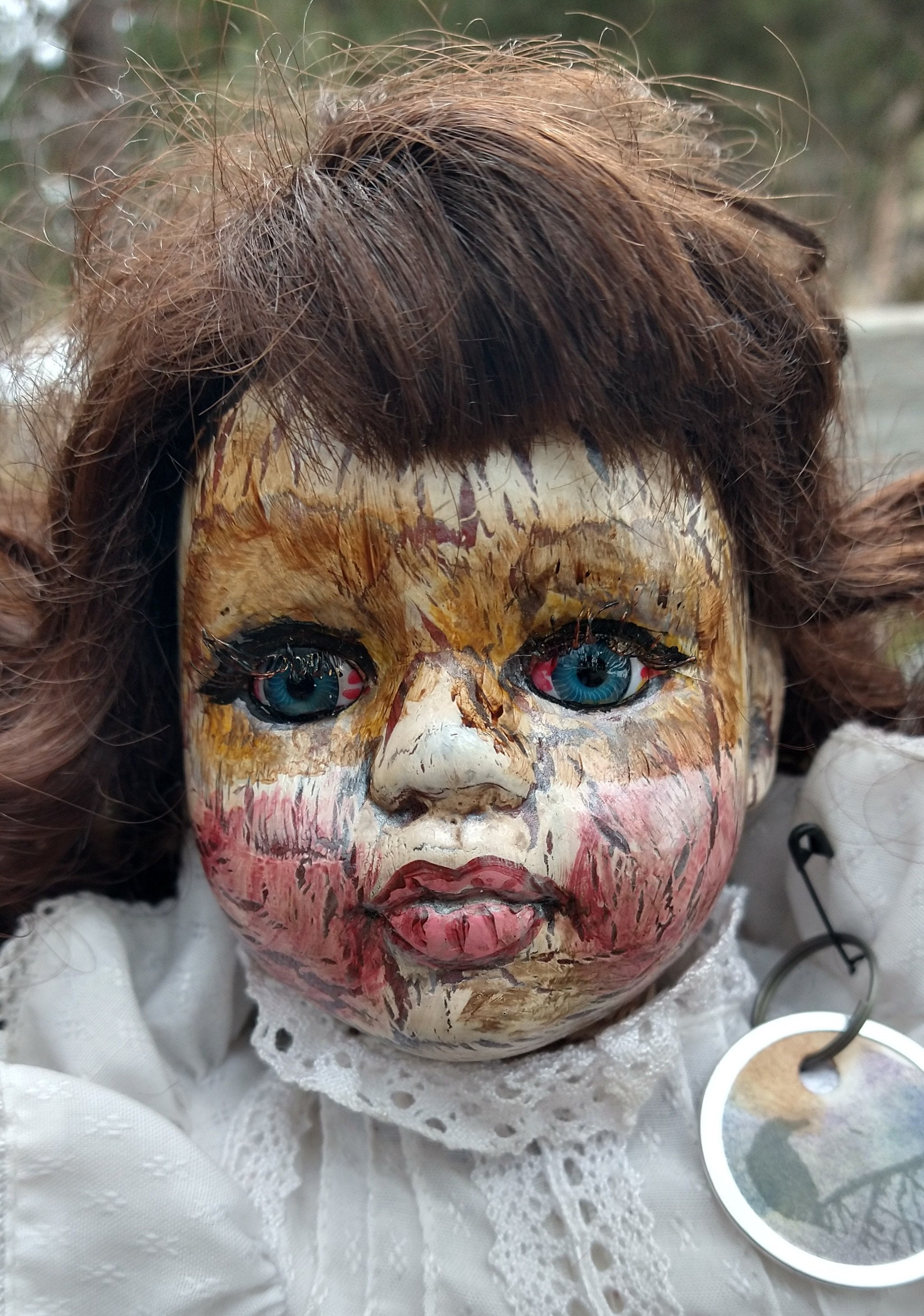 Creepy Doll Altered Doll Scary Gothic Macabre Art Doll Halloween