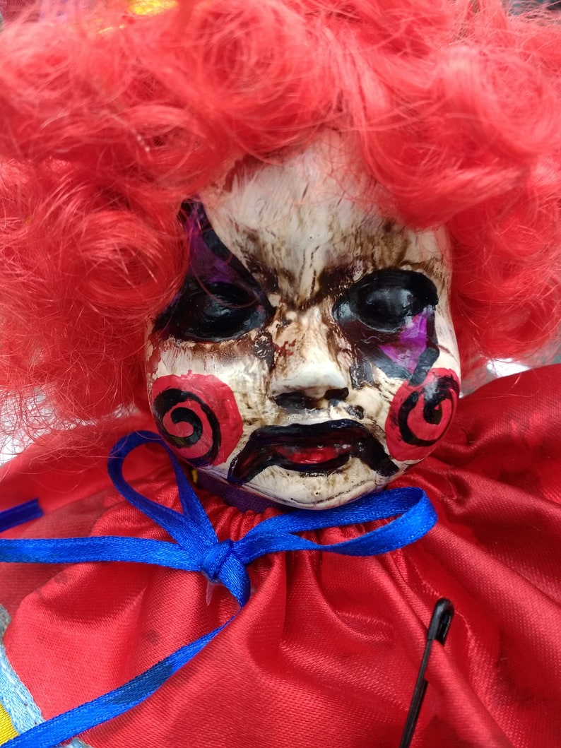 Happy Time clown altered dollcreepy dollclowngothichorrorHalloweencollectable doll