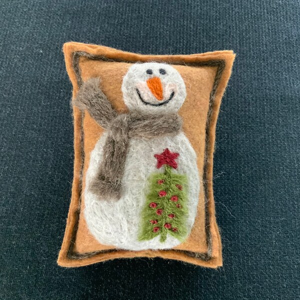 Needle Felt Snowman Etsy