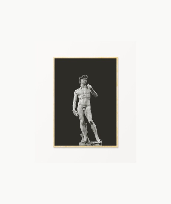 David PRINTABLE Statue Wall Art Dark Black Poster Roman | Etsy