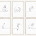 Set of 6 Nursery PRINTABLE Wall Art | Animal Print Line Drawing | Minimalist kids room wall decor Modern Nursery Gallery Animal Printtables