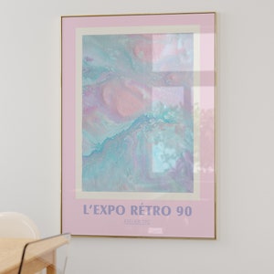 L'Expo Retro PRINTABLE Vintage 80s 90s y2k aesthetics Avant Basic decor Danish Pastel Aesthetics Vintage turquoise paint  Poster Wall Art