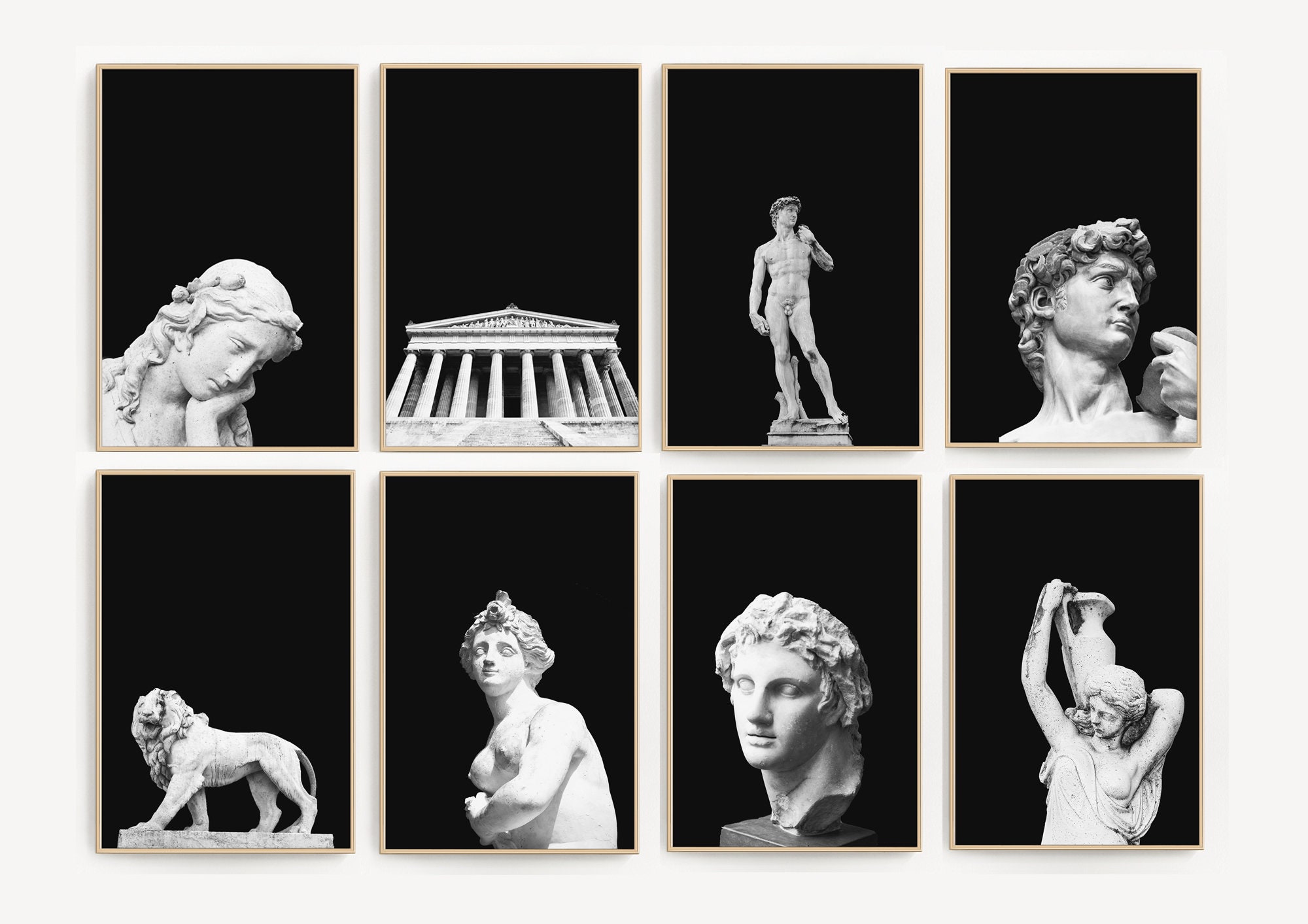 Ancient Greece Gallery Wall Art Prints Set of 6 Statues Etsy
