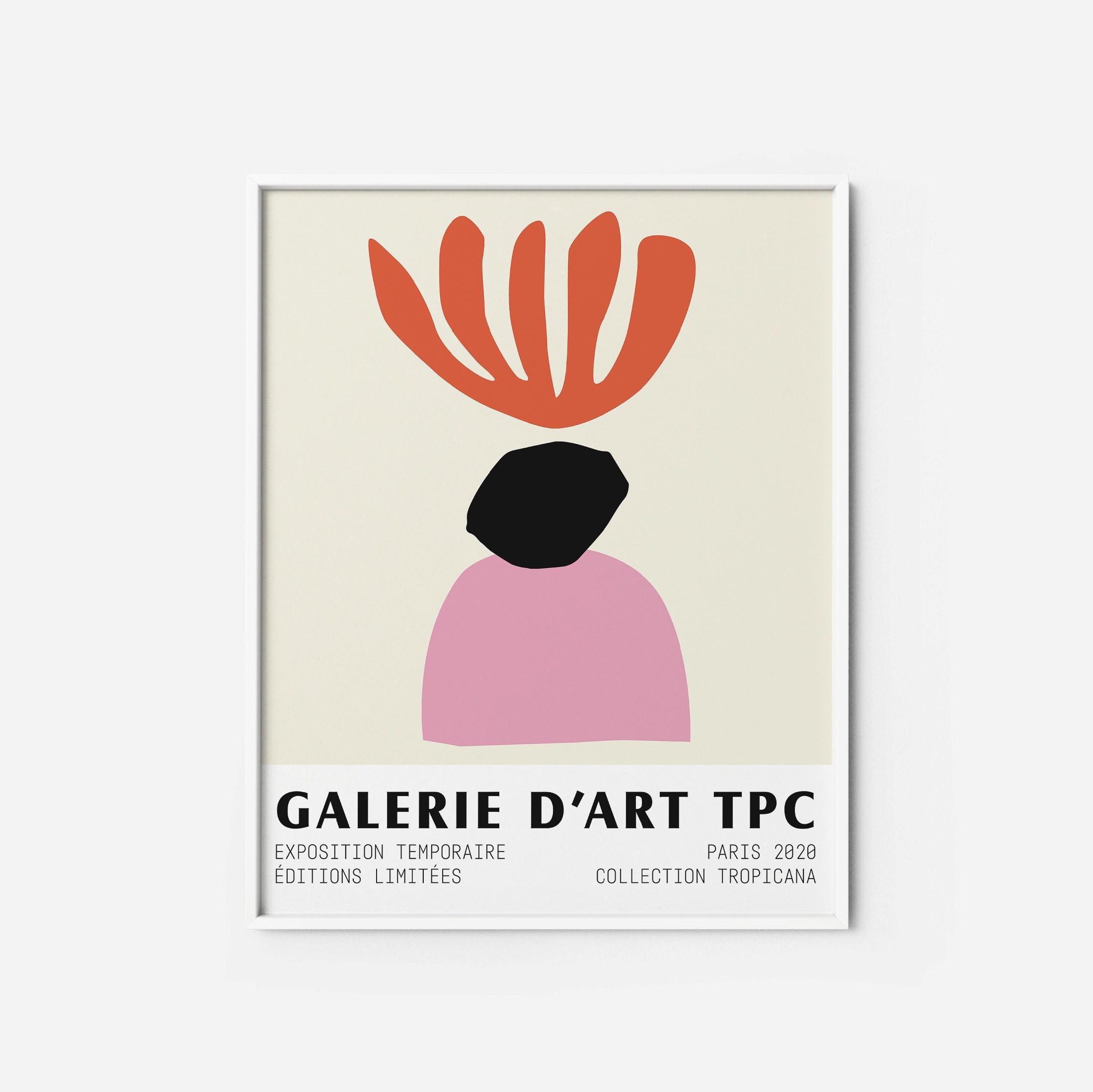 Abstract Coral Art Print | Œuvre Abstraite d'affiche de Musée Inspirée Par Matisse Moderne Poster Af