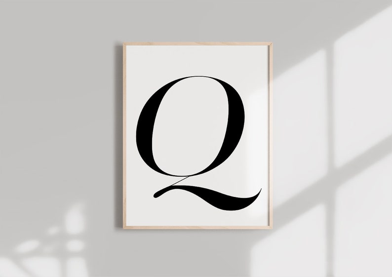 Letter Q PRINTABLE Black Alphabet Monogram letter typography wall artwork Typography electronic obtain Initials Poster Marble letter print picture relating to Letter Q Printable referred to as Letter Q PRINTABLE Black Alphabet Monogram letter typography wall artwork Typography electronic obtain Initials Poster Marble letter print