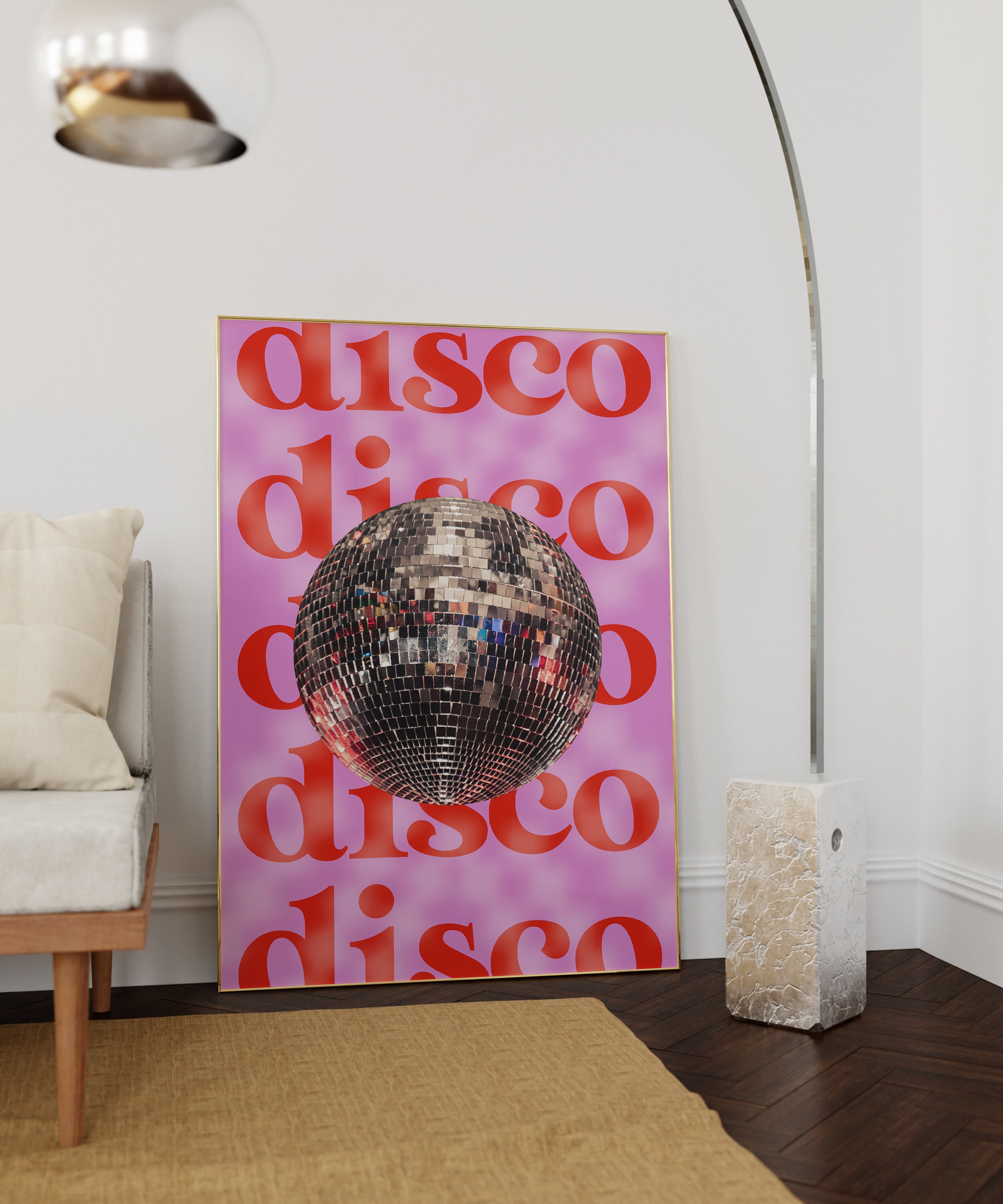 Disco Ball Sweatshirt in Hot Pink – One and Only Paper