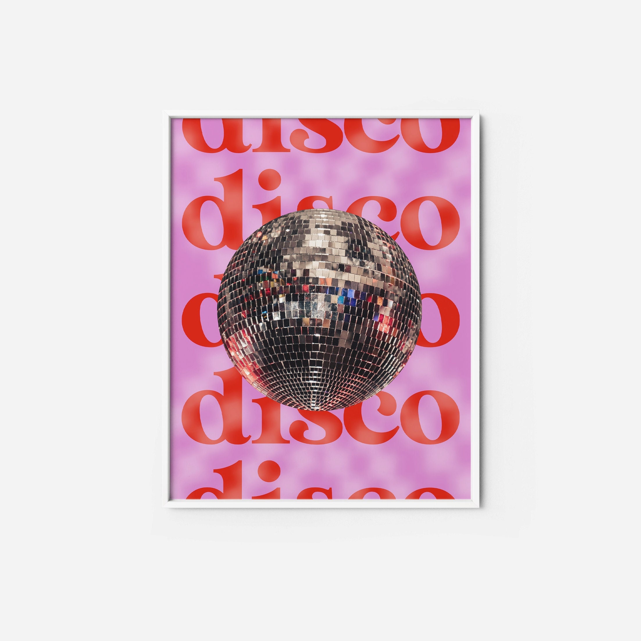 Disco Ball ART PRINT Y2k Aesthetic Wall Art Avant Basic Panic Etsy