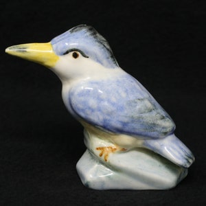 Excellent 4 1/4" Stangl Pottery Birds figurine #3406S, light blue Kingfisher figurine, porcelain bird decor, vintage bird lover gift