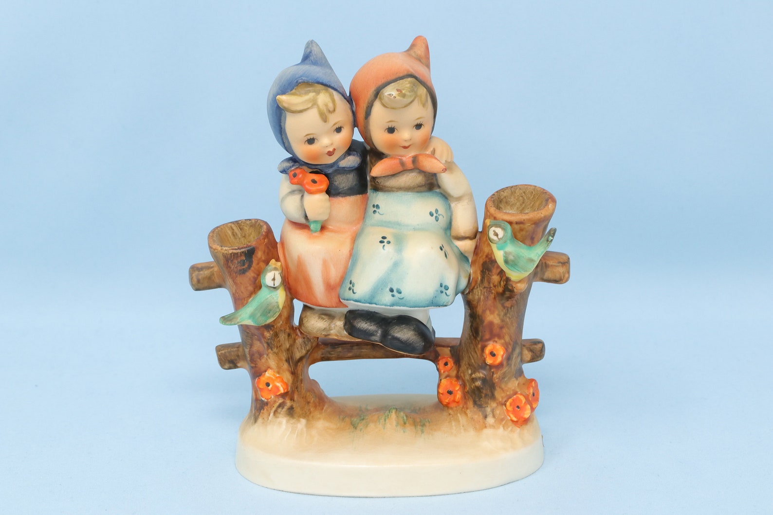 VERY NICE 5 inch Hummel Coquettes figurine #179, TMK3, Hummel girls sitting on a fence, porcelain Goebel figurine, vintage gift