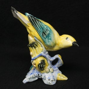 SEHR SCHÖNE 5&quot; Stangl Pottery Birds Figur #3447, Gelber Grassänger, Porzellan Vogel Dekor, gelber Vogel Figur, Vintage Vogel Liebhaber Geschenk