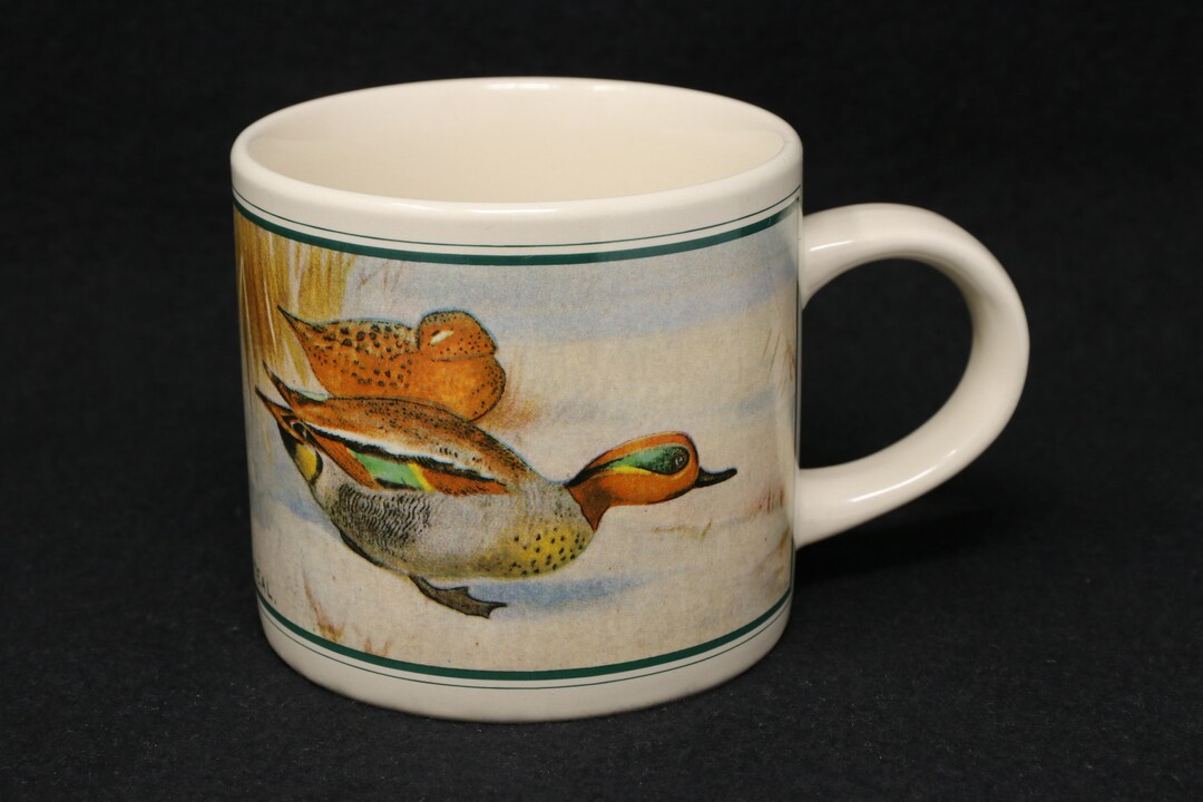 Teal Coffee Mug With Mamma Bird Design - 18oz Ceramic Novelty Mug