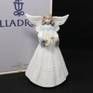 MINT IN BOX The Cymbalist, Lladro Angel tree topper #5876, angel with cymbals, Christmas decor, Lladro figurine, Lladro Christmas gift