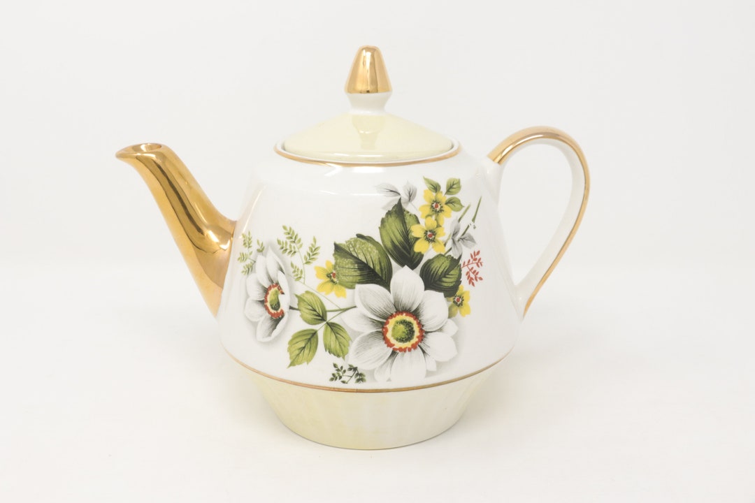 5cup Floral Gibsons Teapot W812, English Teapot With Flowers, Vintage