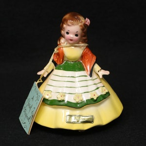 MINT 3.5&quot; Josef Originals Portugal figurine, mid-century porcelain girl doll, Little Internationals series, Portugal gift, Portugal decor