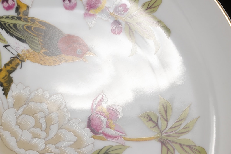 cake serving platter 10 ornate cake stand on pedestal Shafford footed cake stand with bird and blossoms dessert serving platter