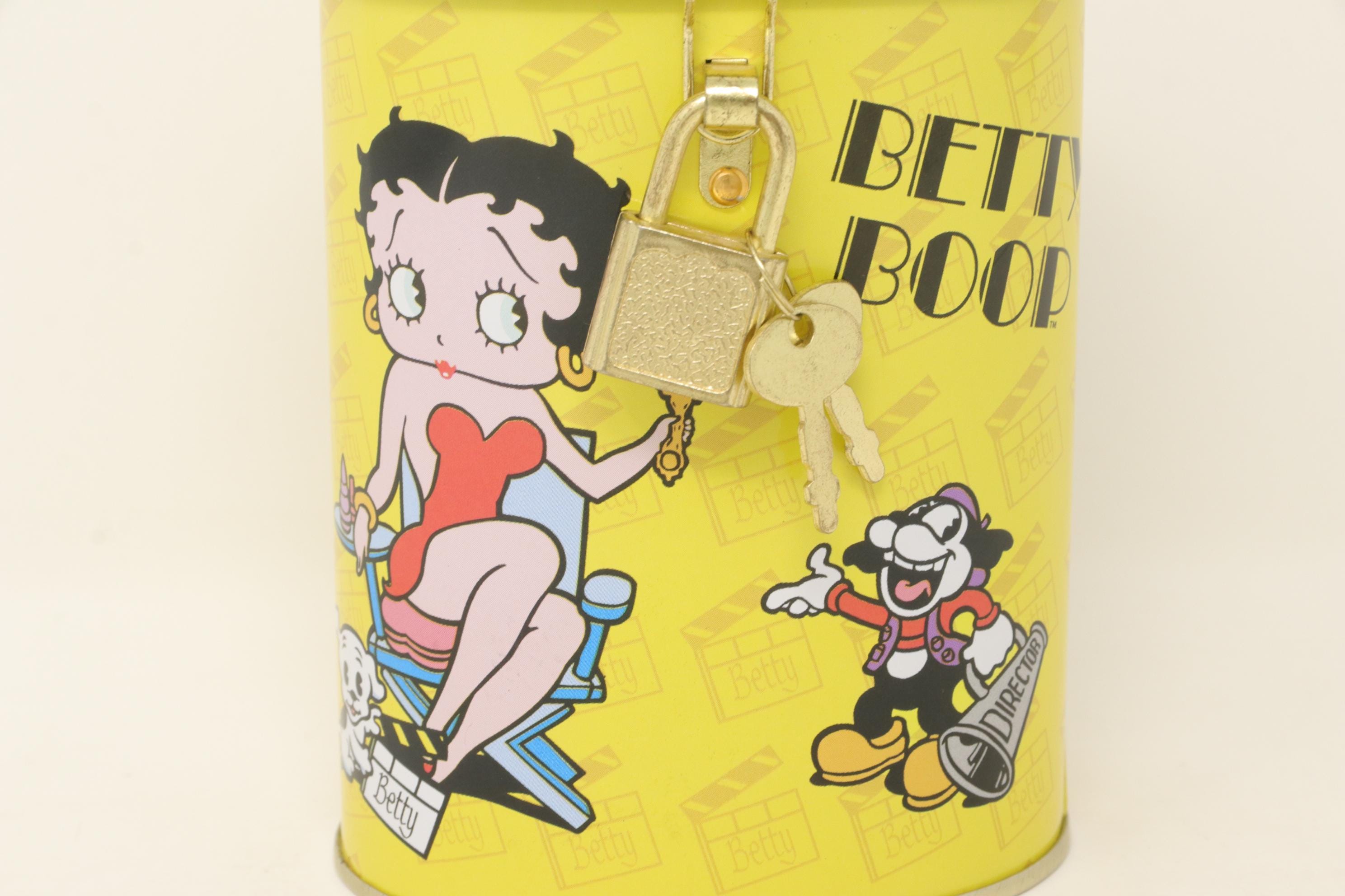 Betty Boop Tin Bank/ Piggy Bank With Lock & Keys, Collectible Tin