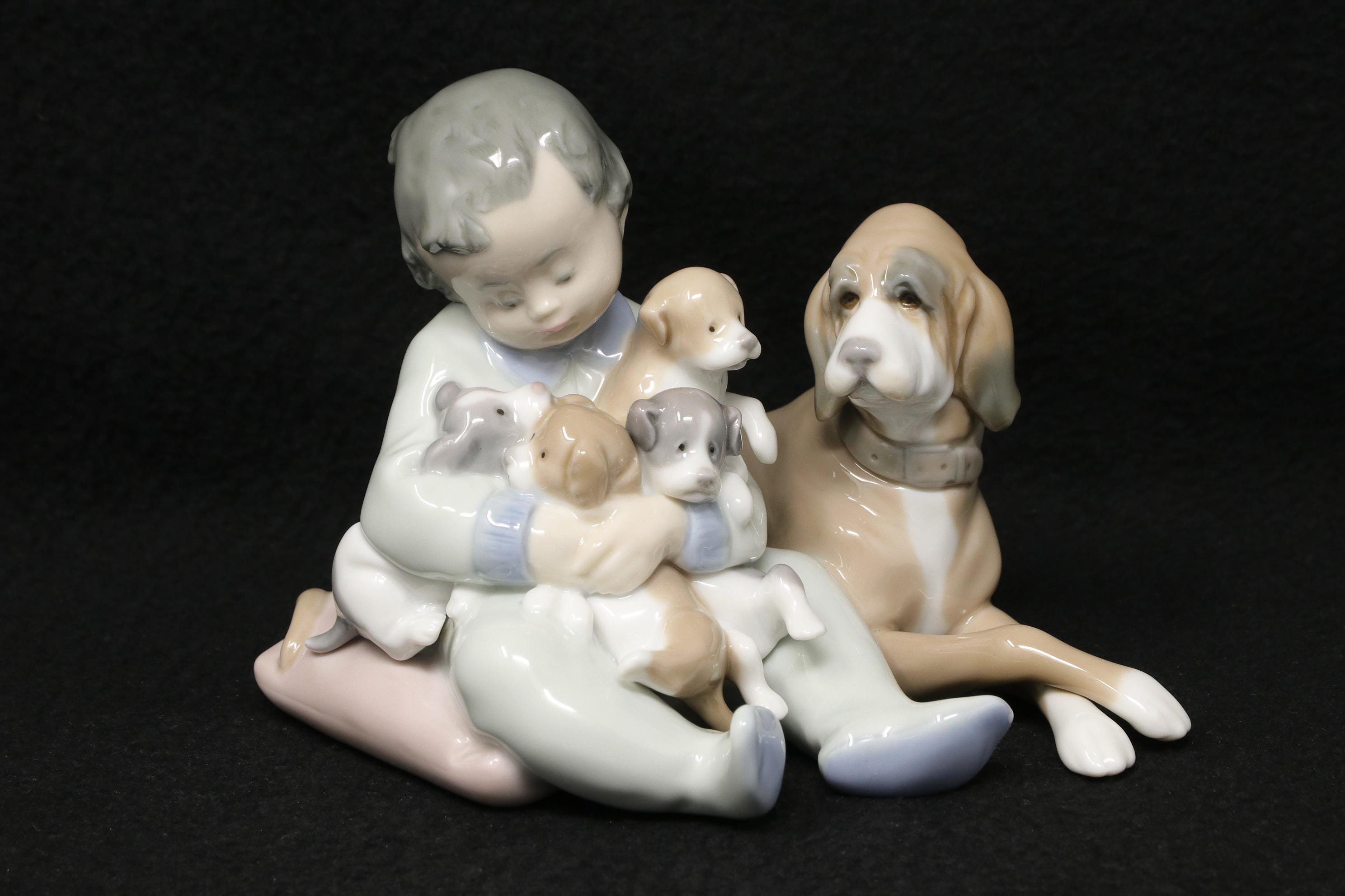 Boy With Dogs Lladro - Etsy