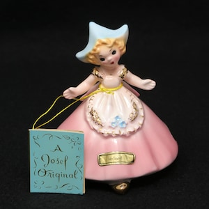 NICE 3.5 inch Josef Originals Holland figurine, mid-century porcelain girl, Little Internationals series, vintage Dutch gift, Dutch decor