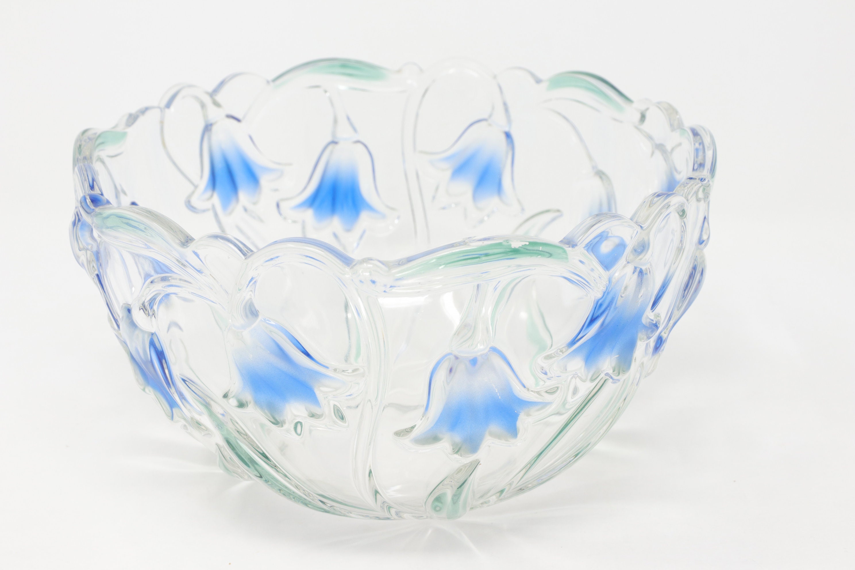 8 1/4 Mikasa blue bell crystal bowl beautiful lead Etsy